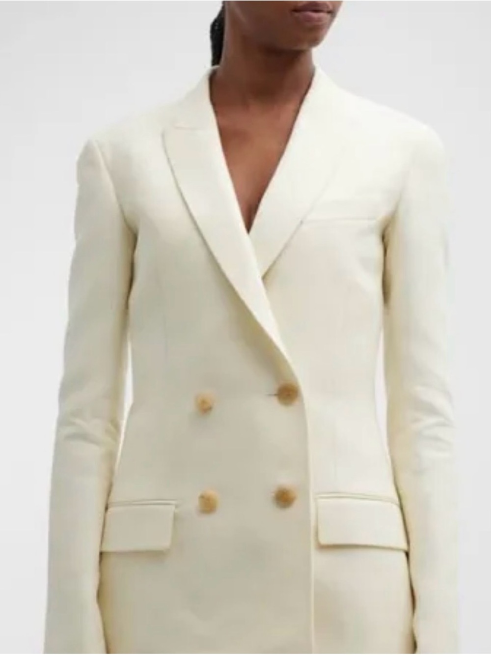❤️ THE Row Double-Breasted Ivory Blazer / silver buttons